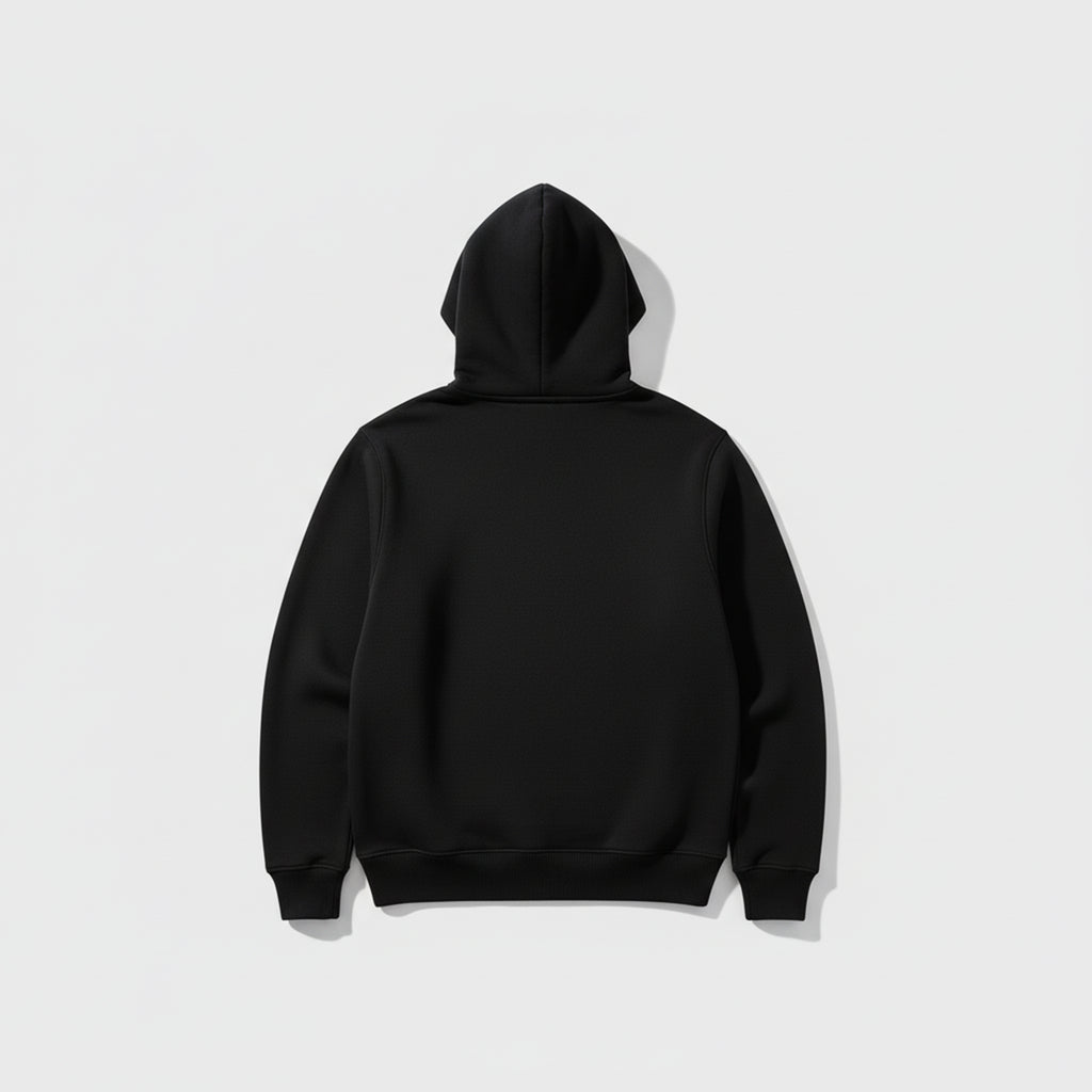 Black Hoodie – Front “RISK” Printed Design