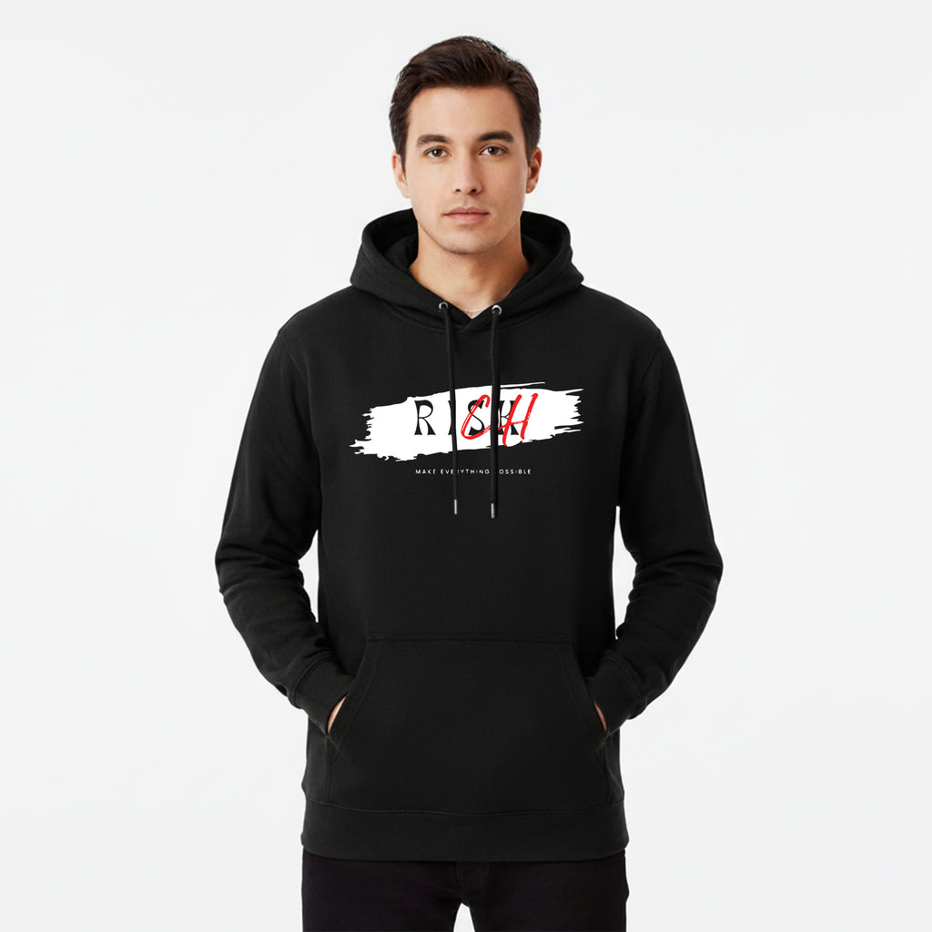 Black Hoodie – Front “RISK” Printed Design