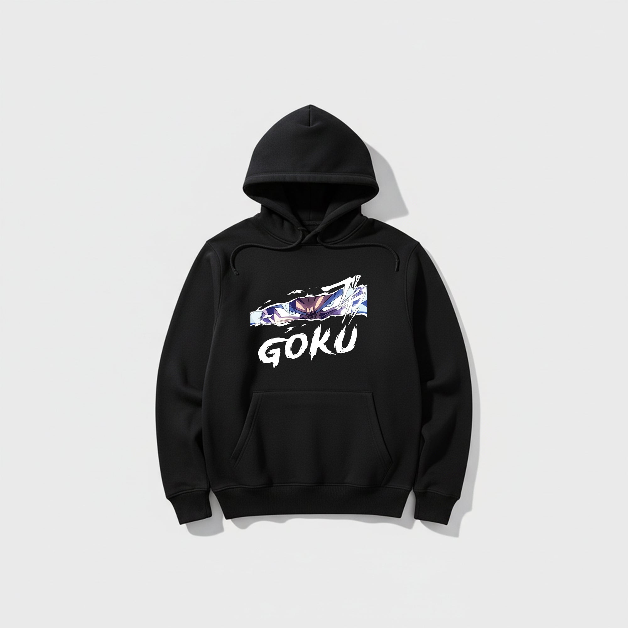 Black Hoodie – Front Goku Design (Premium Printed)